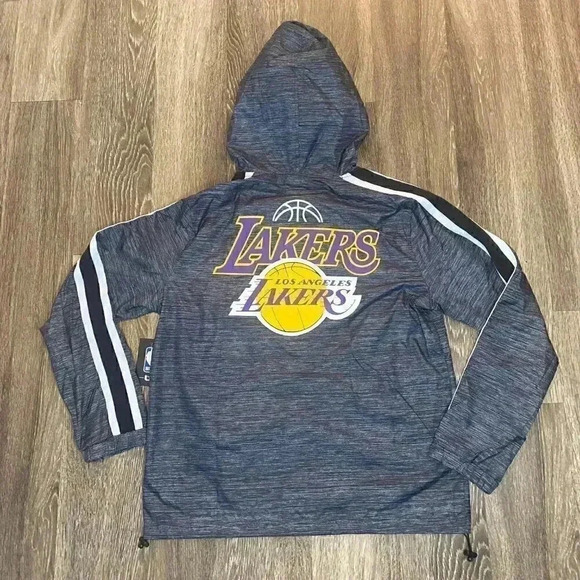 Mens Los Angeles Lakers Windbreaker Quarter Zip Pullover - S - Picture 6 of 9